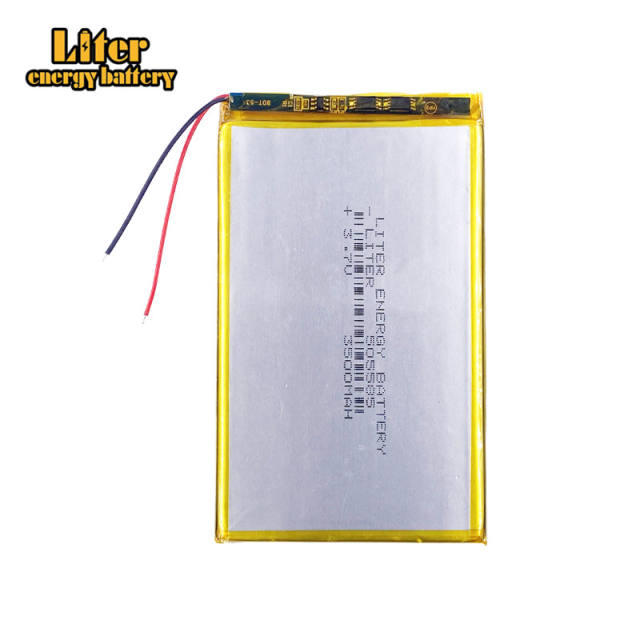 3.7 v lithium polymer battery 505585 3500mah Liter energy battery mobile power supply 7 inch tablet battery