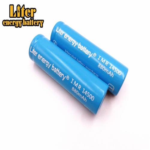 8pcs Liter energy battery 3.7V Li-ion 14500 Rechargeable 880mAh Capacity Lithium Battery for LED Flash Light Bike Headlamp