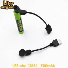 18650 Mini USB 3.7V 18650 3500MAH Power Bank USB Port Light External Battery cellphone powerbank aa aaa
