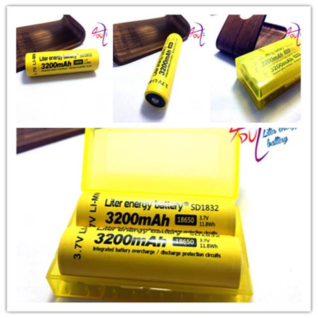 12pcs/lot 100% New Original 18650 NCR18650B 3200 mah Li-ion Rechargeable battery For Flashlight batteries+