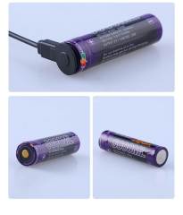 4PCS 5000ML USB Li-ion Rechargebale battery USB 18650 3500mAh 3.7V Li-ion battery + USB wire