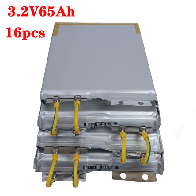 16PCS 3.2V 65Ah battery pack LiFePO4 DIY 12V260Ah 24V130Ah 48V65Ah for E-scooter RV solar Energy storage system Travel Batteries