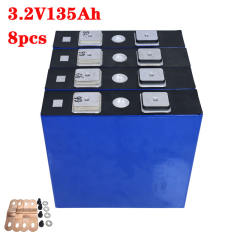 Grade A NEW 3.2V 135Ah Lifepo4 Battery 8PCS Rechargeable Lithium Iron Phosphate Solar 24V 135Ah Cells Not 150Ah 200Ah