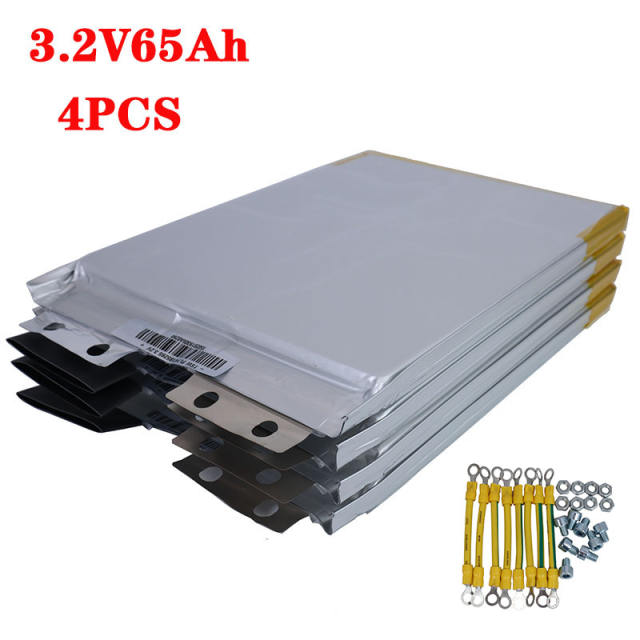 4PCS 3.2V 65AH battery pack LiFePO4 4S 12V 65Ah Not 100ah for E-scooter RV solar Energy storage system Travel Batteries