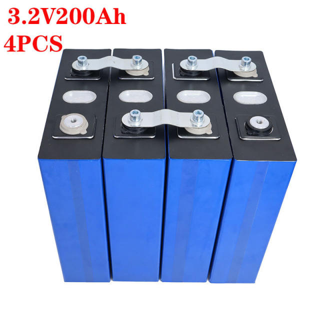 4PCS new 3.2v200ah lifepo4 rechargeable battery lithium iron phosphate solar cell 12v 200ah