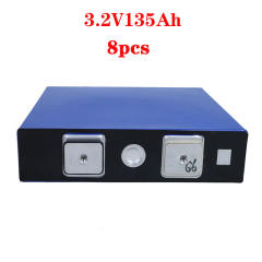 Grade A NEW 3.2V 135Ah Lifepo4 Battery 8PCS Rechargeable Lithium Iron Phosphate Solar 24V 135Ah Cells Not 150Ah 200Ah