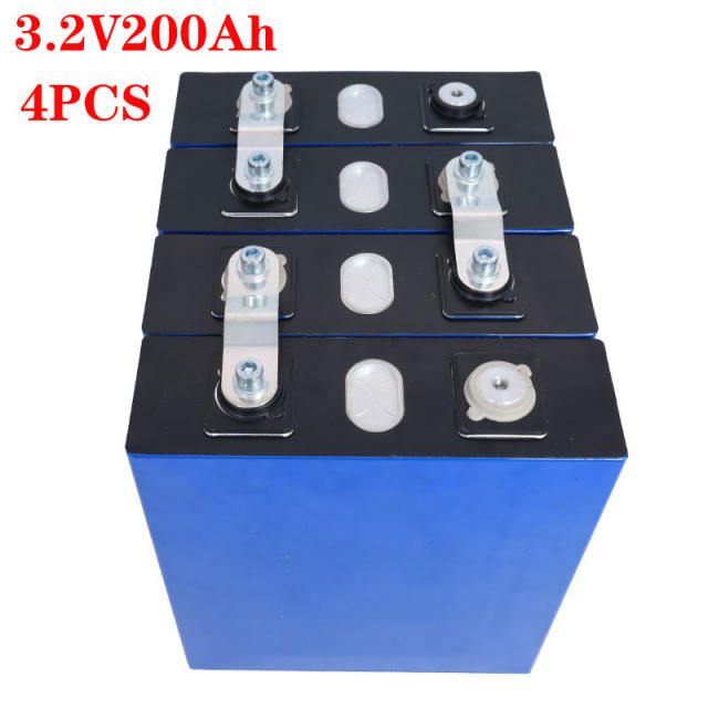 4PCS new 3.2v200ah lifepo4 rechargeable battery lithium iron phosphate solar cell 12v 200ah