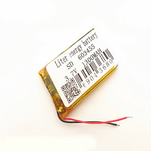 3.7V,1300mAH,603455 Liter energy battery Polymer lithium ion / Li-ion battery for TOY,POWER BANK,GPS,mp3,mp4