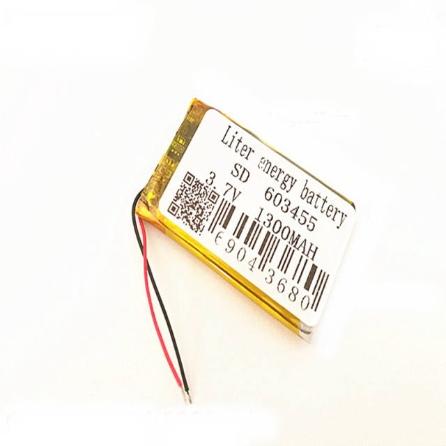 3.7V,1300mAH,603455 Liter energy battery Polymer lithium ion / Li-ion battery for TOY,POWER BANK,GPS,mp3,mp4