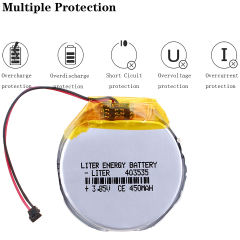 3.85V 403535 450mAh Liter energy battery Rechargeable li Polymer battery For Smart watch Finow x3 Finow x5 replace lem5