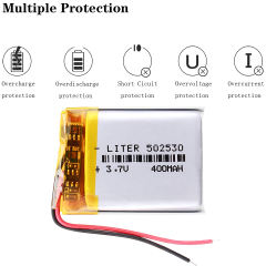 3.7V 400mAh 502530 Liter energy battery Lithium Polymer Rechargeable Battery For DIY MP4 MP5 GPS  bluetooth headphone headset
