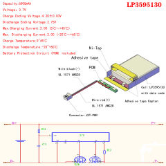 3.7v lithium battery 3595130 6000mAh Liter energy battery For V971 VI40 dual-core tablet Games Accessories Battery