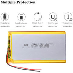 3.7V 1260100 10000mAh BIHUADE polymer lithium battery Rechargeable Li-ion Cells For GPS DVD Tablet MID Electric Toys