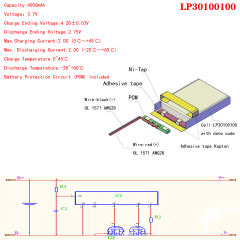 30100100 3.7V 4000mAh lithium polymer battery Liter energy battery for texet TM-7858 lrbis TZ 82 7 inch 8 inch 9inch tablet cell