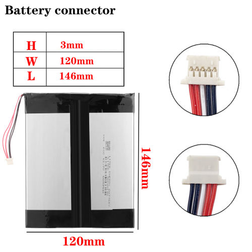 Five-wire connector 30120146 3.7V 6600MAH Lithium Polymer Battery Liter energy battery for Recorder Tablet Battery