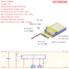 3.7V 1260100 10000mAh BIHUADE polymer lithium battery Rechargeable Li-ion Cells For GPS DVD Tablet MID Electric Toys