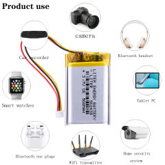 1.25MM three-wire connector 3.7v 500mAH 562438 Liter energy battery lithium polymer rechargeable battery for Smart watch cell phone speaker earphone