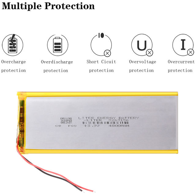 3.7v 3263156 4800mAh Polymer lithium ion Battery Liter energy battery for 8 inch 9inch Tablet PC Hi8 hi8 pro xv8 DVD DVR