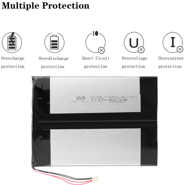 Five-wire connector 30120146 3.7V 6600MAH Lithium Polymer Battery Liter energy battery for Recorder Tablet Battery