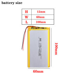 3.7V 1260100 10000mAh BIHUADE polymer lithium battery Rechargeable Li-ion Cells For GPS DVD Tablet MID Electric Toys