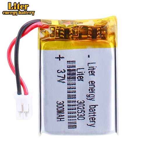 Size 302530 3.7v 300mah Liter energy battery Lithium Polymer Battery For Mp4 Digital Products With 2pin PH 2.0mm Plug