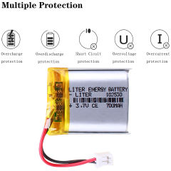 3.7V polymer lithium battery 102530 700mah Liter energy battery beauty equipment electronic gift battery With 2pin PH 2.0mm connector