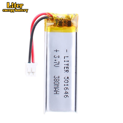 3.7V 380mAh 501646 BIHUADE Lithium Polymer Rechargeable Battery For MP5 GPS mobile bluetooth With 2pin PH 2.0mm Plug