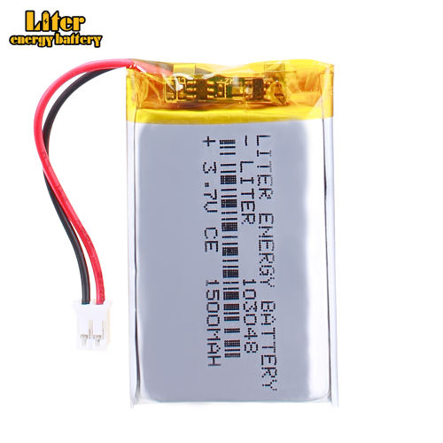 3.7V 1500mAh 103048 BIHUADE polymer Lithium Battery For Early Education Machine Bluetooth Headset  With 2pin PH 2.0mm Plug