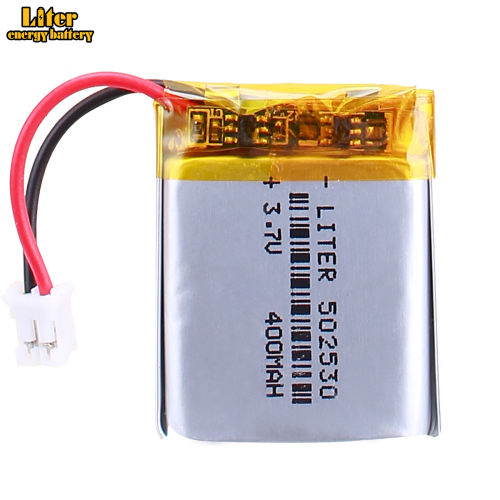 3.7V 400mAh 502530 Liter energy battery Lithium Polymer Rechargeable Battery For GPS  bluetooth headphone headset With 2pin PH 2.0mm Plug