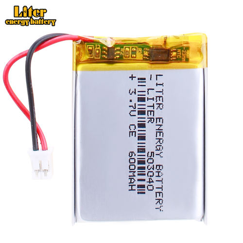 3.7V 503040 600MAH Liter energy battery Rechargeable Li-Po Batteries For GPS Bluetooth DIY audio Toys With 2pin PH 2.0mm Plug