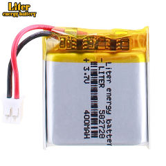 3.7V 582728 400mAh Lithium Polymer Rechargeable Battery For Q50 G700S K92 G36 Y3 Smart Watch MP3 Headset With 2pin PH 2.0mm Plug