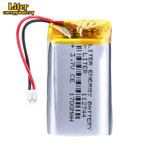 3.7V 112744 1700mAH Liter energy battery polymer lithium batteries For GPS Camera intercom With 2pin PH 2.0mm Plug