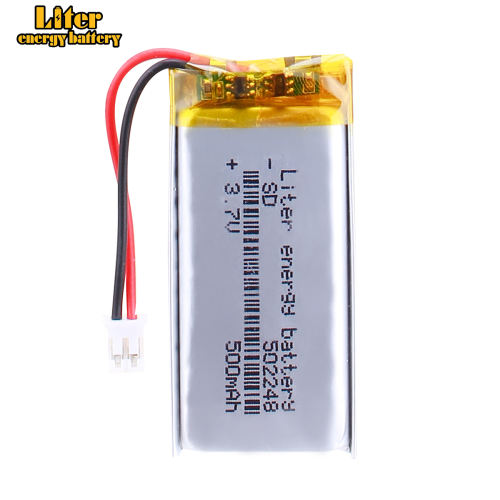 BIHUADE 3.7V 502248 500MAH polymer lithium battery Rechargeable Battery For MP3 MP4 GPS PDA With 2pin PH 2.0mm Plug