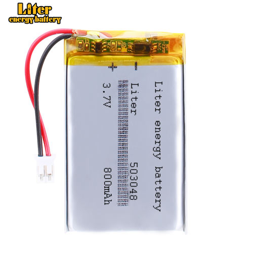 3.7V 503048 800MAH Liter energy battery lithium polymer Battery For GPS wireless stereo headset tablet battery With 2pin PH 2.0mm Plug