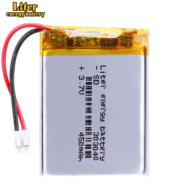 3.7V 303040 450mah Liter energy battery lithium-ion polymer battery quality goods quality of CE FCC ROHS certification authority With 2pin PH 2.0mm Plug