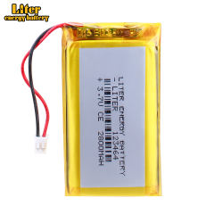 123464 3.7V 2800mAh Rechargeable li Polymer Battery For powr Bank GPS navigation camera phone With 2pin PH 2.0mm Plug