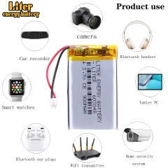 3.7V 900mAH 603048 Liter energy battery Rechargeable polymer lithium ion battery for drone dvr power bank speaker With 2pin PH 2.0mm Plug