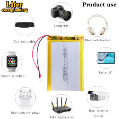 3.7V polymer lithium battery 505573 3000MAH navigator card card mobile power source With 2pin PH 2.0mm Plug