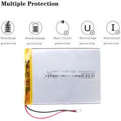 406080 3.7v 3000mah Liter energy battery Lithium Polymer Battery With Board For Vx787 Vx530 Vx540t Vx585 With 2pin PH 2.0mm Plug