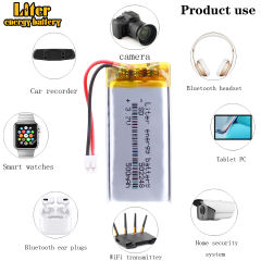 BIHUADE 3.7V 502248 500MAH polymer lithium battery Rechargeable Battery For MP3 MP4 GPS PDA With 2pin PH 2.0mm Plug