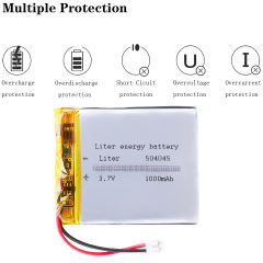 1000mAh 504045 3.7V Liter energy battery lithium polymer battery point reading machine battery pack medical device With 2pin PH 2.0mm Plug