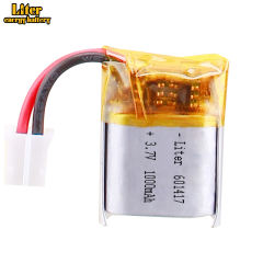 3.7V 100mAh Rechargeable Battery Lithium Polymer 601417 For Anki Overdrive cars bluetooth headset headphone With 2pin PH 2.0mm Plug