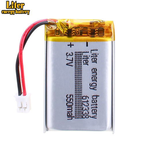 612338 3.7V 550mAh Rechargeable li-Polymer Battery For Video Recorder Intego VX 760 DVR TeXet da 4V With 2pin PH 2.0mm Plug