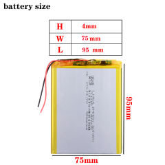 407595 3.7v 5500mah Liter energy battery polymer lithium ion battery for android tablet E-Book Navigator