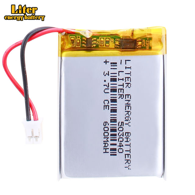 100PCS 3.7V 503040 600MAH Liter energy battery Rechargeable Li-Po Batteries For GPS Bluetooth DIY audio Toys With 2pin PH 2.0mm Plug