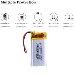 102045 3.7V 900mah Lithium Polymer ion Battery For Instrument Battery Massage Instrument Sound Toy