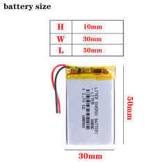 3.7V 1600mAh 103050 Lithium Polymer Li-Po Rechargeable Battery For Mp3 MP4 GPS PSP DVD mobile video game PAD E-books