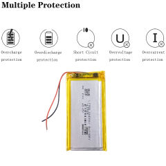 3.7V 3000mah polymer lithium battery 104058 for video communication transmitter module camera