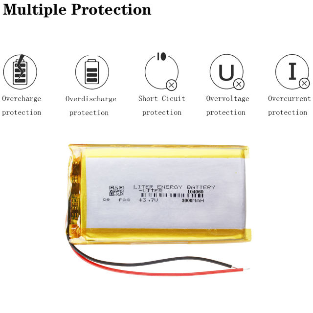 3.7V,3000mAH 104060 Liter energy battery Polymer lithium ion / Li-ion battery for tablet pc BANK,GPS,mp3,mp4
