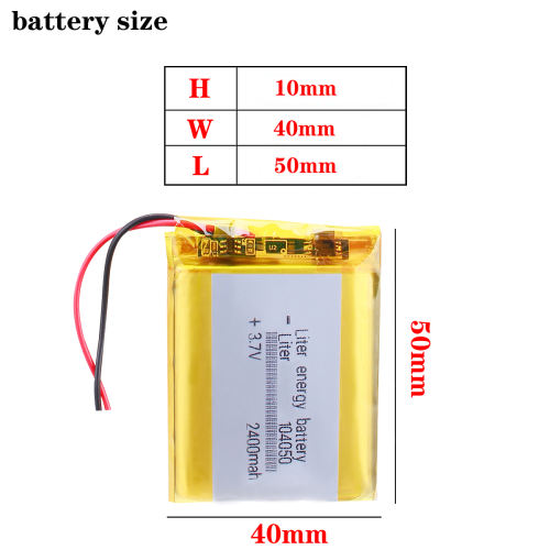 2400mAh 3.7V 104050 BIHUADE Rechargeable for Dvr GPS MP4 MP5 Tablet PC Laptop Power Bank Electronic Toys Driving Recorder